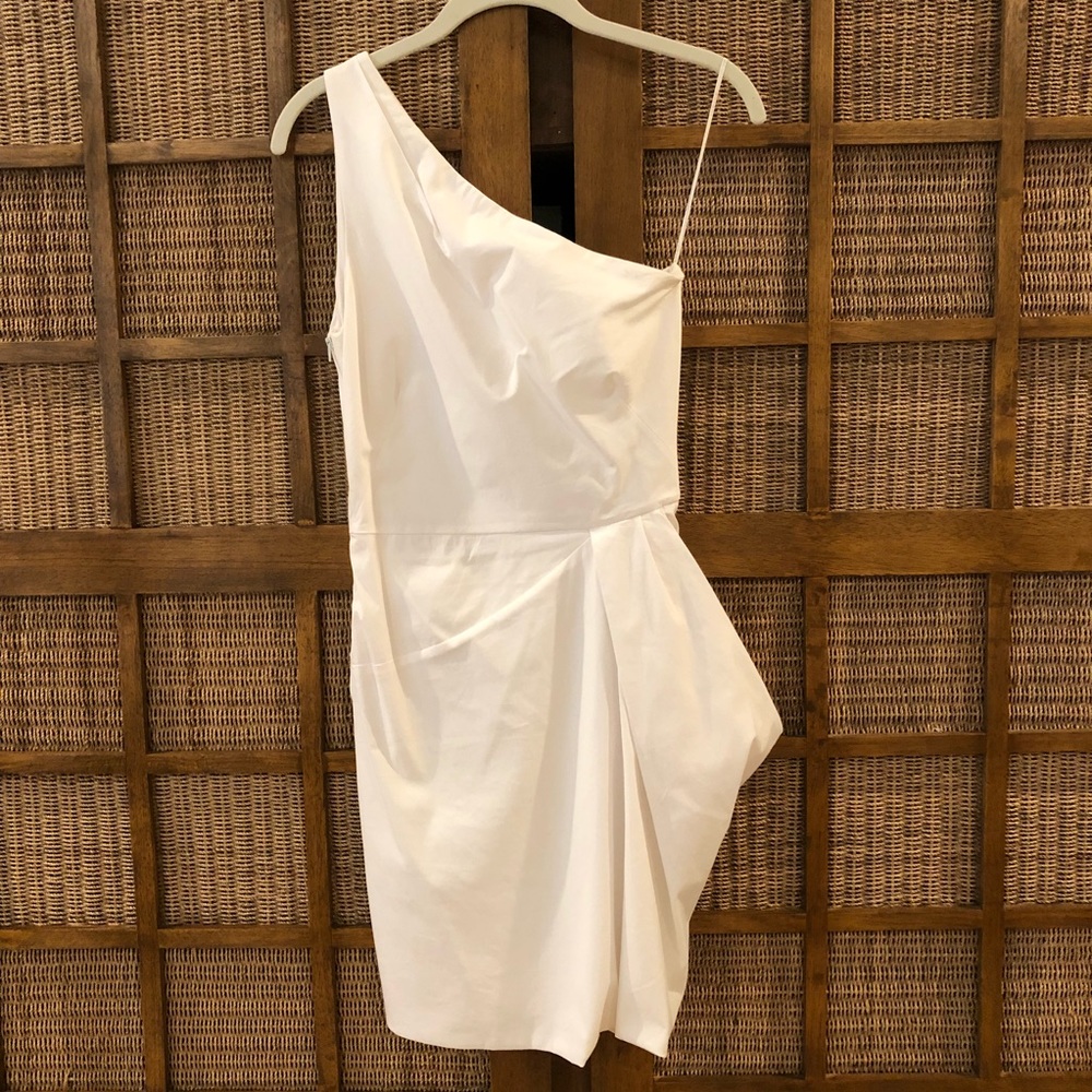 Beautiful white polished cotton dress.....